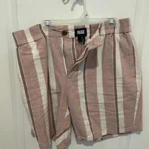 Paige Striped Shorts in Pink and White